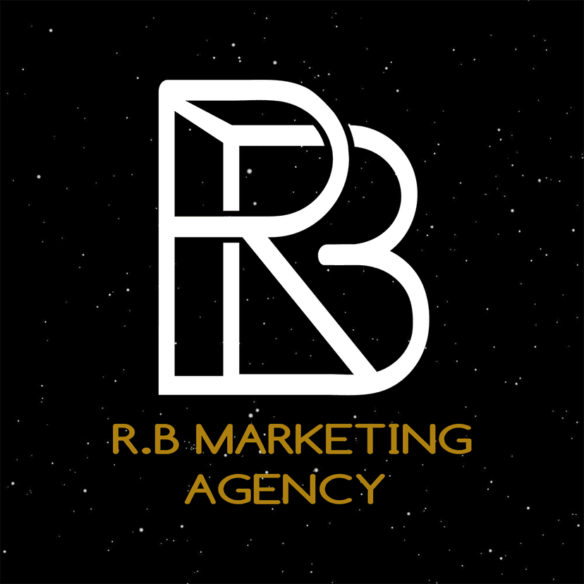 R.B Marketing Agency space-themed hero background with planet and rings