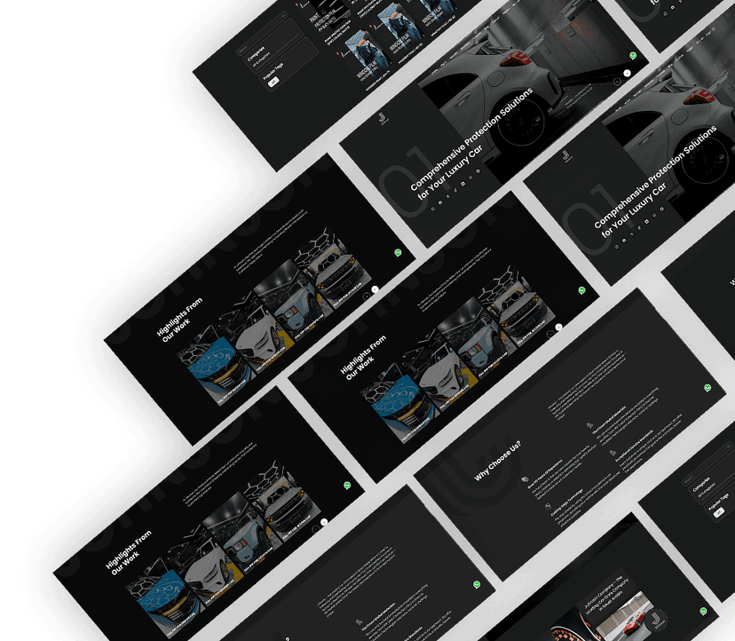 Johnson KSA luxury car care website showcasing premium automotive protection services across multiple devices